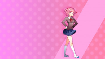 обоя аниме, doki doki literature club, doki, literature, club