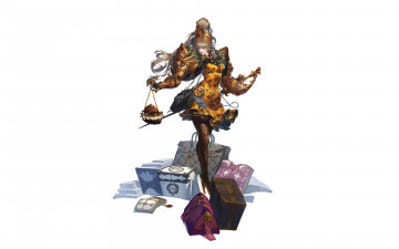 Картинка аниме оружие +техника +технологии девушка корзинка чемоданы