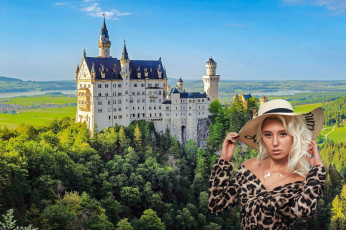 Картинка девушки -+блондинки +светловолосые замок блондинка шляпа