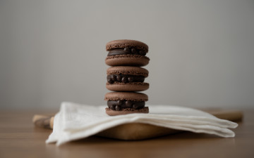 обоя еда, макаруны, лакомство, шоколадные