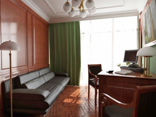 обоя интерьер, кабинет, библиотека, офис