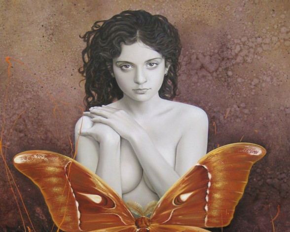 Обои картинки фото christiane, vleugels, рисованные