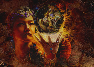 Картинка steve roberts фэнтези магия хрустальный шар