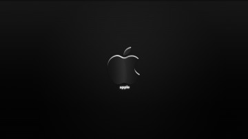 Картинка компьютеры apple тёмный яблоко логотип