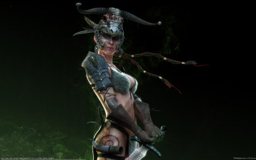 Картинка sven juhlin 3д графика fantasy фантазия девушка воительница меч