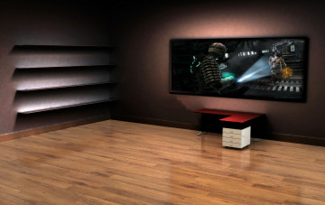 Картинка 3д графика realism реализм комната стол