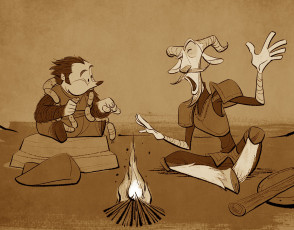 Картинка рисованные другое козел еж