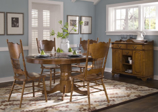 Картинка интерьер столовая комната стол стулья