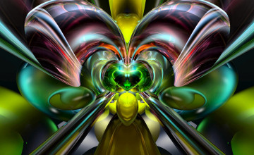 Картинка 3д графика fractal фракталы фон узор