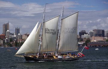 Картинка корабли парусники паруса вода