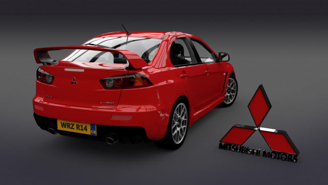 Обои картинки фото автомобили, 3д, mitsubishi