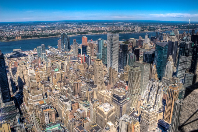 Обои картинки фото города, нью, йорк, сша, панорама, небоскребы