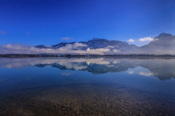 Картинка lake forggensee bavaria germany природа реки озера alps горы альпы отражение германия бавария озеро форггензе