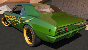 обоя автомобили, 3д, 400, firebird, 1968, pontiac