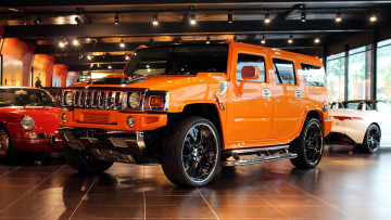 Картинка hummer h2 автомобили выставки уличные фото внедорожник am general сша