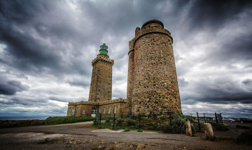 Картинка природа маяки побережье маяк тучи