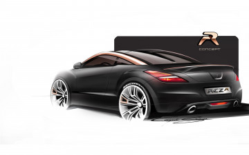 обоя автомобили, векторная, графика, peugeot, rcz, r