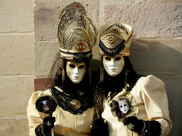 Обои картинки фото разное, маски, карнавальные, костюмы, венеция, карнавал