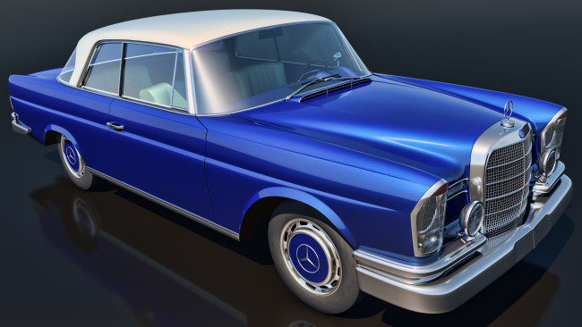 Обои картинки фото автомобили, 3д, 1961, mercedes, benz, 300se