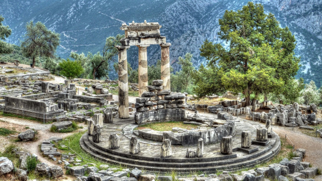Обои картинки фото дельфы, греция, города, исторические, архитектурные, памятники, оракул, цивилизация, руины