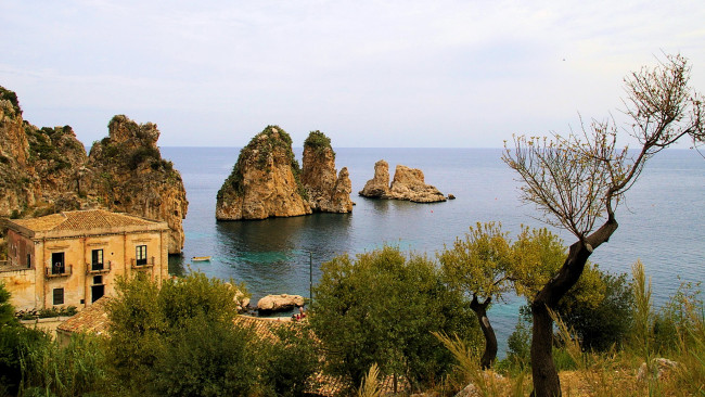 Обои картинки фото италия, сицилия, природа, побережье, море