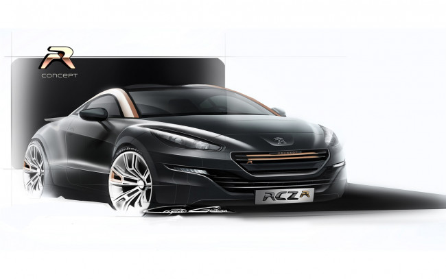 Обои картинки фото автомобили, векторная, графика, peugeot, rcz, r