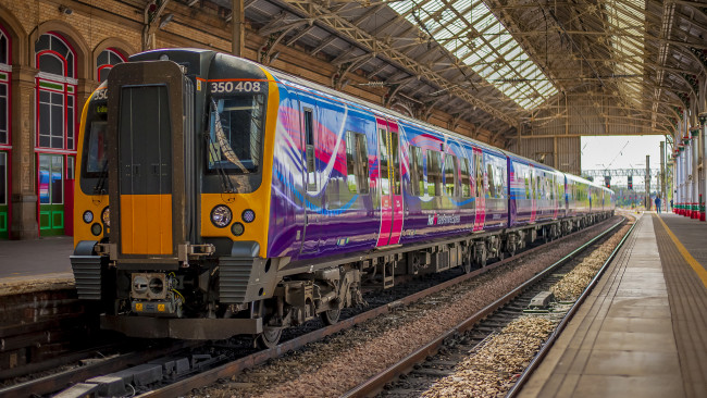 Обои картинки фото техника, поезда, локомотив, состав, дорога, железная