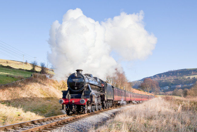 Обои картинки фото техника, паровозы, дорога, железная, паровоз