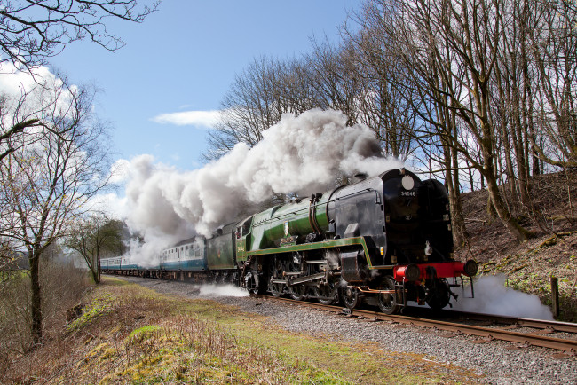 Обои картинки фото техника, паровозы, дорога, железная, паровоз