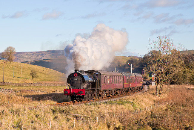 Обои картинки фото техника, паровозы, дорога, железная, паровоз