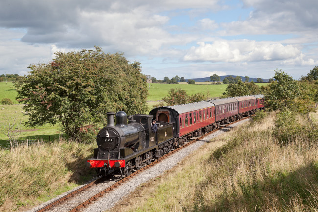 Обои картинки фото техника, паровозы, паровоз, дорога, железная