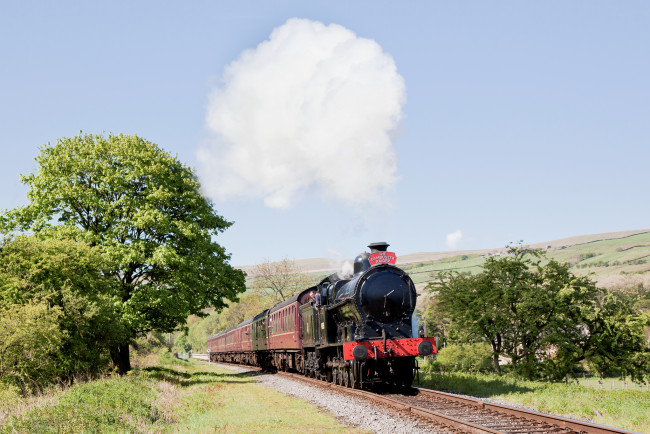 Обои картинки фото техника, паровозы, железная, паровоз, дорога