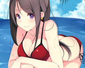 Картинка аниме unknown +другое девушка арт kujou ichiso взгляд