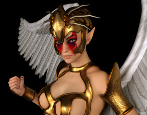 Картинка 3д+графика ангел+ angel фон ангел эльфийка взгляд девушка