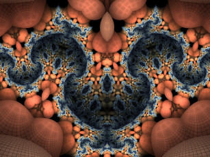 Картинка 3д+графика фракталы+ fractal цвета фон узор