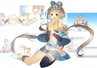 Картинка аниме vocaloid фон взгляд девушка