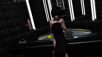 обоя 3д графика, люди , people, фон, взгляд, девушка