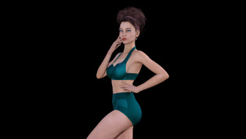 Картинка 3д+графика люди+ people фон взгляд девушка