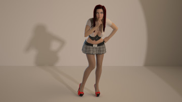 Картинка 3д+графика люди+ people фон взгляд девушка