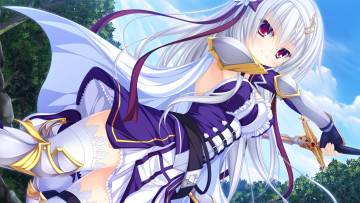 Картинка аниме оружие +техника +технологии взгляд onose mana justy x nasty одежда меч улыбка девушка mikagami mamizu art