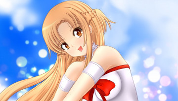 Картинка аниме sword+art+online фон взгляд девушка