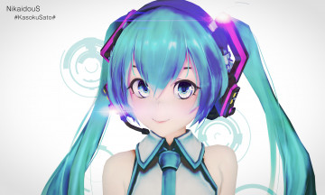 Картинка аниме vocaloid фон взгляд девушка