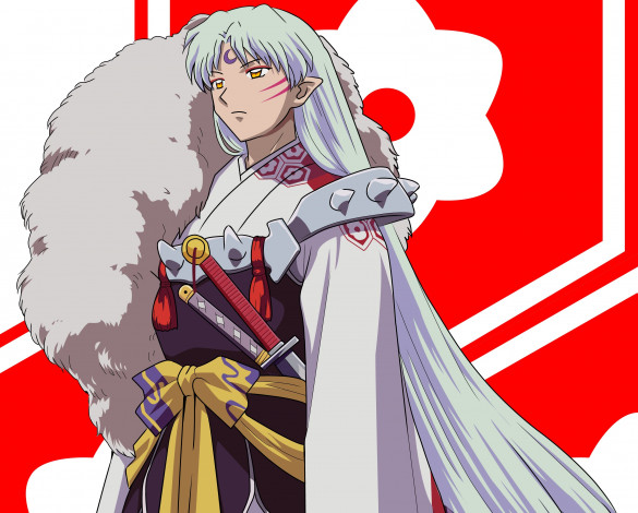 Обои картинки фото аниме, inuyasha, арт, инуяша, сешимару, демон-пёс