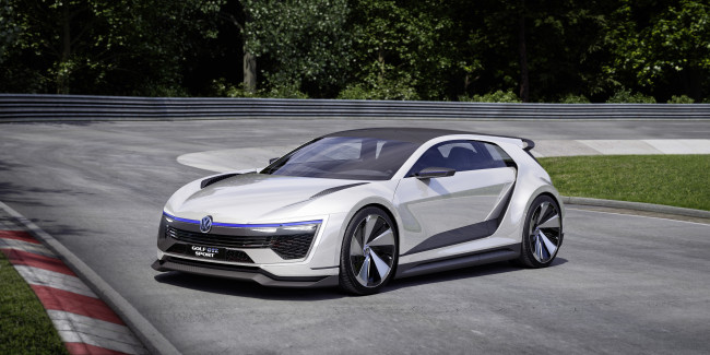Обои картинки фото автомобили, volkswagen, concept, sport, gte, 2015г, golf