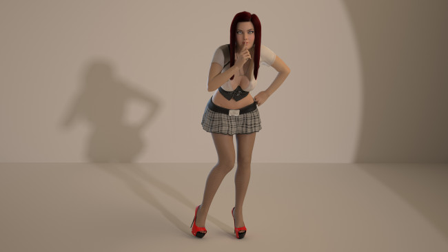 Обои картинки фото 3д графика, люди , people, фон, взгляд, девушка