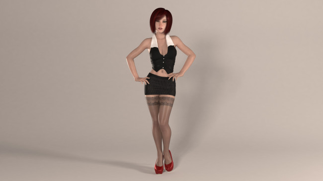 Обои картинки фото 3д графика, люди , people, фон, взгляд, девушка