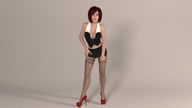 Обои картинки фото 3д графика, люди , people, взгляд, девушка, фон