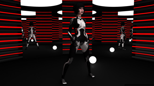 Обои картинки фото 3д графика, люди , people, взгляд, девушка, фон