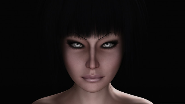 Обои картинки фото 3д графика, портрет , portraits, фон, девушка, взгляд
