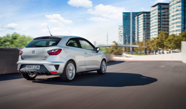 Обои картинки фото автомобили, seat, 2015г, светлый, cupra, ibiza